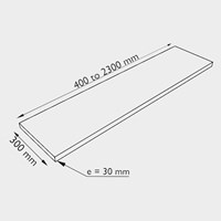 TOP 30 - Melamine - Technische tekening