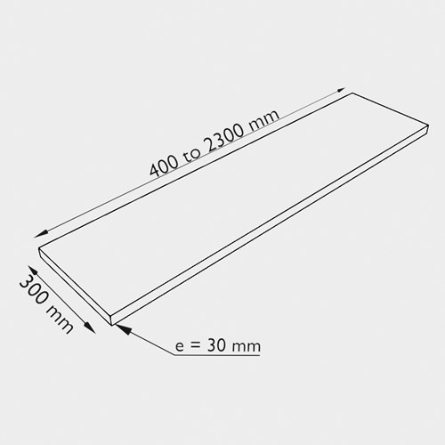 TOP 30 - Melamine - Technische tekening