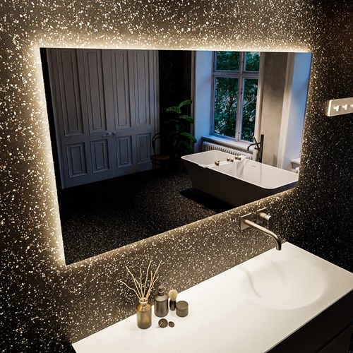 MONDIAZ BRIGHT specchio 70x110cm Rettangolo con illuminazione LED.