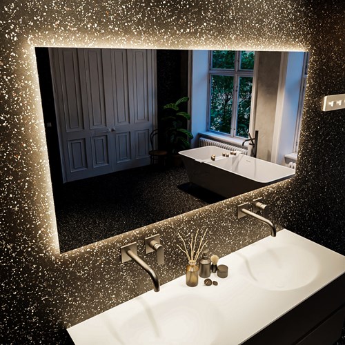 MONDIAZ BRIGHT spiegel 70x120cm Rechthoek met LED verlichting.