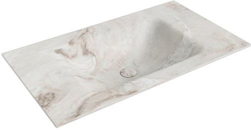 CLOUD Frappe Lavabo incasso solid surface 81cm. Posizione lavabo Centro.