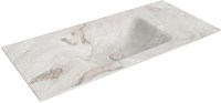 CLOUD Frappe Einbauwaschbecken aus solid surface (mineralwerkstoff) 101cm. Waschbeckenposition Mittig.