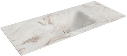 CLOUD Frappe Lavabo incasso solid surface 111cm. Posizione lavabo Centro.