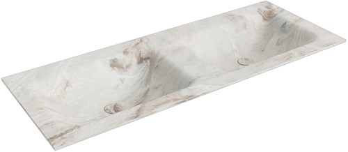 CLOUD Frappe Lavabo encastrado de solid surface 120cm. Posición del fregadero Doble.