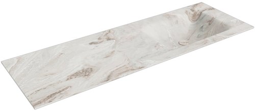 CLOUD Frappe Inset / Built-in Basin solid surface 140cm. Position basin Right.