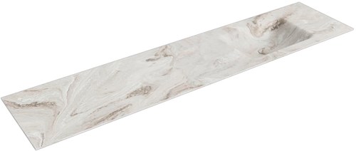 CLOUD Frappe Lavabo incasso solid surface 200cm. Posizione lavabo Destra.