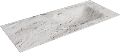 CLOUD Glace Inset / Built-in Basin solid surface 111cm. Position basin Right.