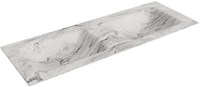 CLOUD Glace solid surface inbouw wastafel 130cm. Positie wasbak Dubbel.