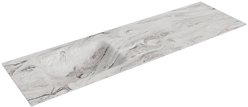 CLOUD Glace Lavabo encastré solid surface 160cm. Position lavabo Gauche.