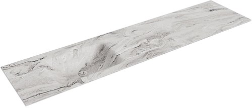 CLOUD Glace Lavabo encastrado de solid surface 191cm. Posición del fregadero Izquierda.