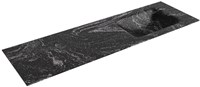CLOUD Lava Lavabo incasso solid surface 150cm. Posizione lavabo Destra.