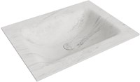 CLOUD Opalo Lavabo incasso solid surface 60cm. Posizione lavabo Centro.