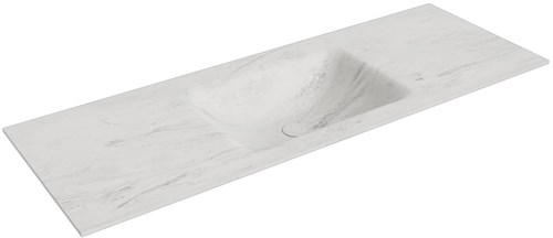 CLOUD Opalo Lavabo encastré solid surface 130cm. Position lavabo Centrée.