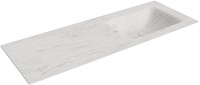 CLOUD Opalo solid surface inbouw wastafel 130cm. Positie wasbak Rechts.