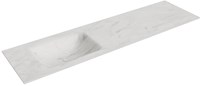 CLOUD Opalo Einbauwaschbecken aus solid surface (mineralwerkstoff) 170cm. Waschbeckenposition Links.