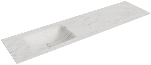CLOUD Opalo Einbauwaschbecken aus solid surface (mineralwerkstoff) 181cm. Waschbeckenposition Links.