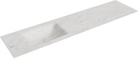 CLOUD Opalo Einbauwaschbecken aus solid surface (mineralwerkstoff) 190cm. Waschbeckenposition Links.