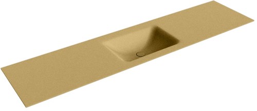 CLOUD Oro Lavabo encastrado de solid surface 191cm. Posición del fregadero Centro.