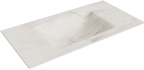 CLOUD Ostra Lavabo encastré solid surface 90cm. Position lavabo Centrée.