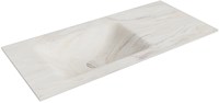 CLOUD Ostra Lavabo encastrado de solid surface 100cm. Posición del fregadero Izquierda.