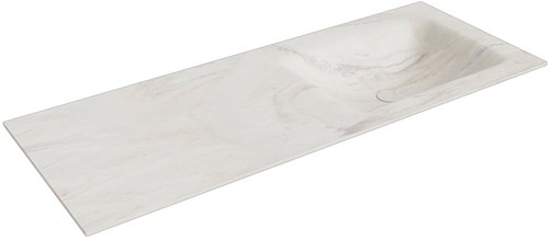 CLOUD Ostra Lavabo incasso solid surface 121cm. Posizione lavabo Destra.