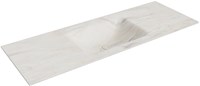 CLOUD Ostra Lavabo encastrado de solid surface 130cm. Posición del fregadero Centro.