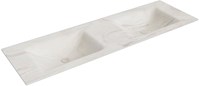 CLOUD Ostra Inset / Built-in Basin solid surface 151cm. Position basin Double.