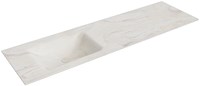 CLOUD Ostra Lavabo incasso solid surface 161cm. Posizione lavabo Sinistra.