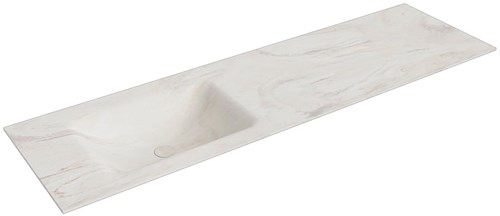 CLOUD Ostra Inset / Built-in Basin solid surface 161cm. Position basin Left.