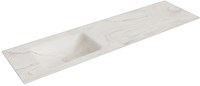 CLOUD Ostra Lavabo encastré solid surface 171cm. Position lavabo Gauche.