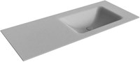 CLOUD Plata Lavabo encastrado de solid surface 110cm. Posición del fregadero Derecho.