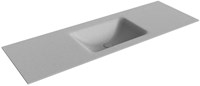 CLOUD Plata Lavabo incasso solid surface 141cm. Posizione lavabo Centro.