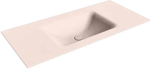 CLOUD Rosee Lavabo encastré solid surface 100cm. Position lavabo Centrée.