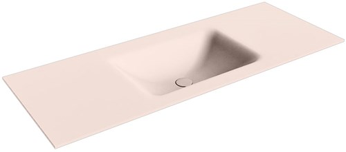 CLOUD Rosee Lavabo encastrado de solid surface 120cm. Posición del fregadero Centro.