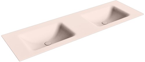 CLOUD Rosee Lavabo encastrado de solid surface 150cm. Posición del fregadero Doble.