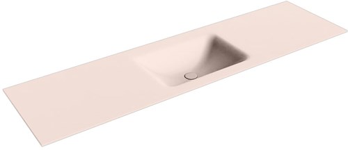 CLOUD Rosee solid surface inbouw wastafel 171cm. Positie wasbak Midden.