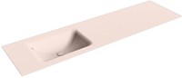 CLOUD Rosee solid surface inbouw wastafel 171cm. Positie wasbak Links.