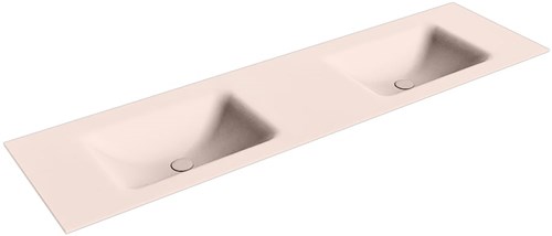 CLOUD Rosee Einbauwaschbecken aus solid surface (mineralwerkstoff) 171cm. Waschbeckenposition Doppelt.