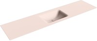 CLOUD Rosee Lavabo encastré solid surface 190cm. Position lavabo Centrée.