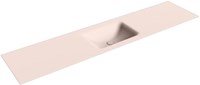 CLOUD Rosee Einbauwaschbecken aus solid surface (mineralwerkstoff) 200cm. Waschbeckenposition Mittig.