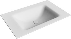 CLOUD Talc solid surface inbouw wastafel 70cm. Positie wasbak Midden.