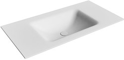 CLOUD Talc Lavabo encastré solid surface 91cm. Position lavabo Centrée.