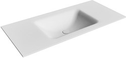 CLOUD Talc Lavabo encastré solid surface 101cm. Position lavabo Centrée.