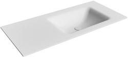 CLOUD Talc Lavabo encastré solid surface 100cm. Position lavabo Droite.