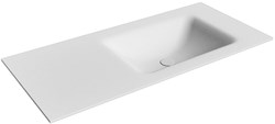 CLOUD Talc Lavabo encastré solid surface 101cm. Position lavabo Droite.
