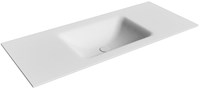 CLOUD Talc Lavabo encastré solid surface 110cm. Position lavabo Centrée.