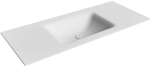 CLOUD Talc Lavabo encastré solid surface 110cm. Position lavabo Centrée.