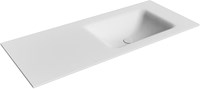 CLOUD Talc Lavabo encastré solid surface 110cm. Position lavabo Droite.