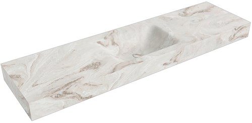 CLOUD Frappe Lavabo mural solid surface 171cm. Position lavabo Centrée rebord 12cm.