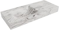CLOUD Glace Lavabo suspendido de solid surface 110cm. Posición del fregadero Izquierda borde de 12cm de alto.